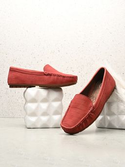EGOSS - Red Round Toe Loafers