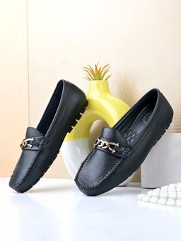 EGOSS - Blue Round Toe Loafers