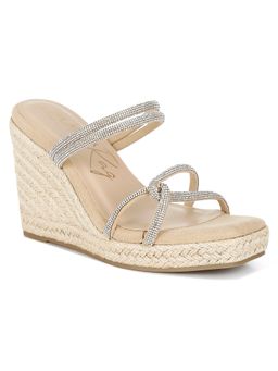 London Rag - Pink Square Toe Wedge Heels
