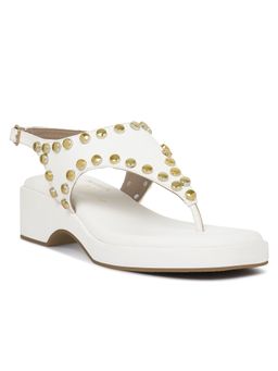 London Rag - White Square Toe Wedge Heels