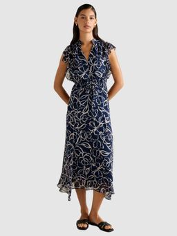 Forever New - Maxwell Flutter Sleeve Midi Dress with Belt