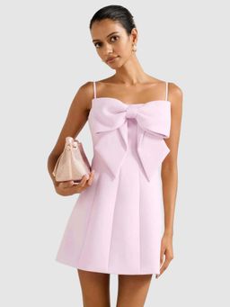 Forever New - Pink Hayley Petite Bow Front Mini Dress