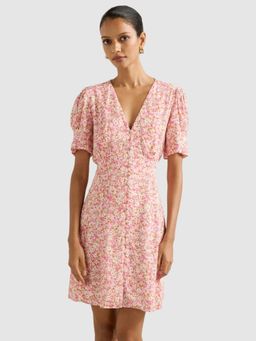 Forever New - Saffron Petite Printed Sun Floral Printed Dress