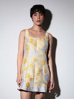 ONLY - Women Floral Print Regular Fit Yellow Dress