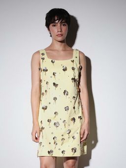 ONLY - Women Embellished Fit and Flare Yellow Dress