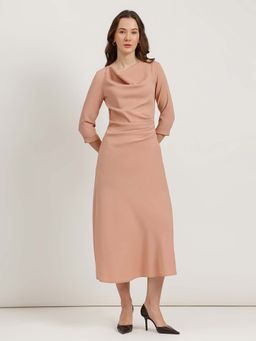 FableStreet - Dusty Pink Soli Midi Dress