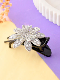 Silvermerc Designs - White Sequinned Hair Clip