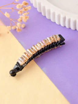 Silvermerc Designs - Peach Sequinned Hair Banana Clip