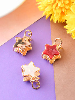 Silvermerc Designs - Multi-Color Star Banana Clips (Pack of 3)
