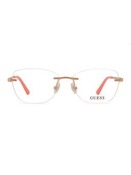Guess - Women Metal Rimless Cat Eye Rose Gold Eyeglass Frame (52)