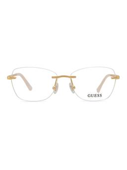 Guess - Women Metal Rimless Cat Eye Gold Eyeglass Frame (52)