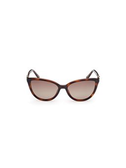 Guess - Women Full UV Protected PC Full Rim Cat Eye Brown Lens Sunglasses (55)