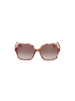 Guess - Women Full UV Protected PC Full Rim Square Brown Lens Sunglasses (57)