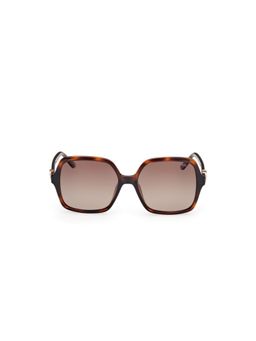 Guess - Women Full UV Protected PC Full Rim Square Brown Lens Sunglasses (57)