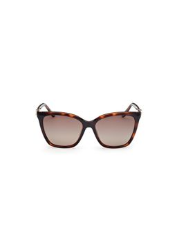 Guess - Women Full UV Protected PC Full Rim Butterfly Brown Lens Sunglasses (56)
