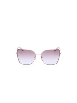 Guess - Women Full UV Protected Metal Full Rim Butterfly Brown Lens Sunglasses (59)