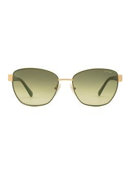 Guess - Women Full UV Protected Metal Full Rim Butterfly Green Lens Sunglasses (54)