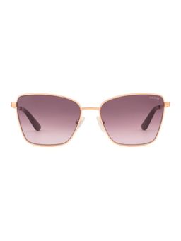 Guess - Women Full UV Protected Metal Full Rim Butterfly Purple Lens Sunglasses (54)