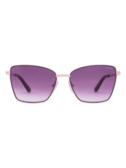 Guess - Women Full UV Protected Metal Full Rim Butterfly Purple Lens Sunglasses (54)