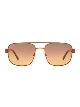 Guess - Men Full UV Protected Metal Full Rim Square Brown Lens Sunglasses (55)