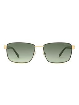 Guess - Men Full UV Protected Metal Full Rim Rectangle Green Lens Sunglasses (57)