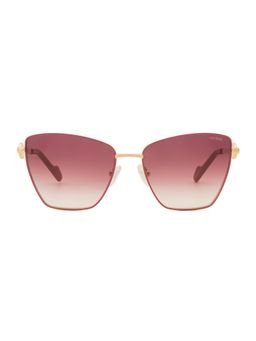 Guess - Women Full UV Protected Metal Full Rim Butterfly Pink Lens Sunglasses (56)