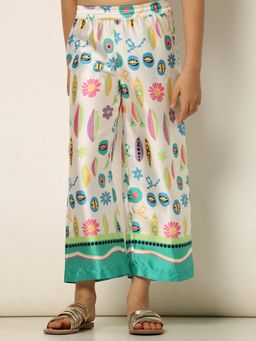 VERO MODA - Girls Printed White Pants