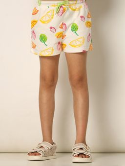 VERO MODA - Girls Printed White Shorts