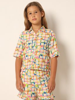 VERO MODA - Girls Printed Multi-Color Shirt