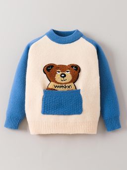Hopscotch - Teddy Bear Applique Sweater