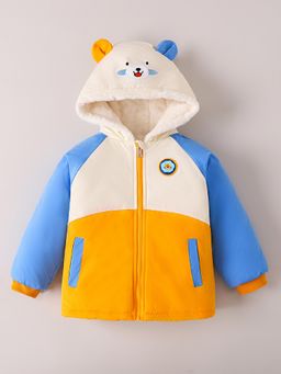 Hopscotch - Color Block Bear Ear Puffer Jacket