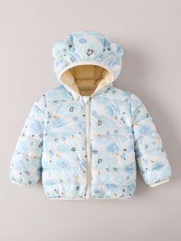 Hopscotch - Blue All-Over Quilted Puffer Jacket