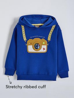 Hopscotch - Blue Vintage Camera Applique Sweatshirt