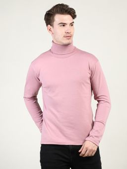CHKOKKO - Men Winter Wear Cotton High Turtle Neck Full Sleeves T-shirt
