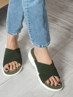 Carlton London - Olive Slip-On Casual Women Sliders
