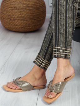 Carlton London - Grey Slip-On Party Women Flats