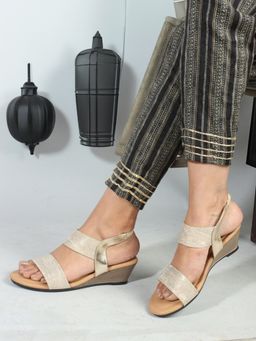 Carlton London - Gold Party Women Sandals