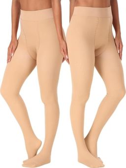 BRACHY - Slim Fit Women Winter Woollen Legging Russian Fur Inside Thermal Stocking Nude (Pack of 2)