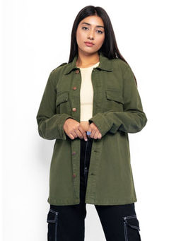 FREAKINS - Olive Long Trucker Jacket