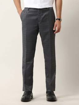 Arrow - Men Grey Checked Tailored Fit Trouser