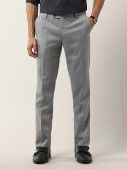 Arrow - Men Grey Checked Tailored Fit Trouser