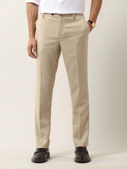 Arrow - Men Beige Twill Tailored Fit Trouser
