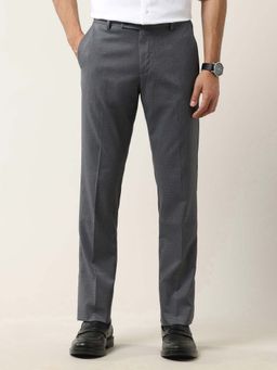 Arrow - Men Grey Checked Tailored Fit Trouser