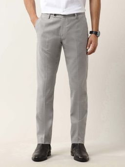 Arrow - Men Grey Checked Tailored Fit Trouser