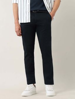 Arrow Sports - Men Blue Slim Fit Twill Trouser