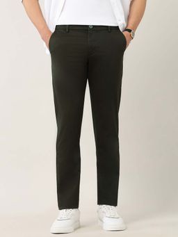 Arrow Sports - Men Green Slim Fit Twill Trouser