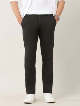 Arrow Sports - Men Grey Slim Fit Satin Trouser