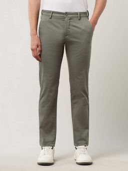 Arrow Sports - Men Green Satin Textured Trouser