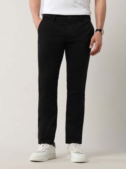Arrow Sports - Men Black All Over Printed Slim Fit Trouser