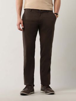 Arrow Sports - Men Brown Slim Fit Mid Rise Trouser